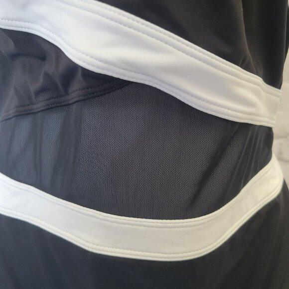 Anne Cole Plus Size Contrast-Trim Mesh-Insert One-Piece Swimsuit - Picture 3 of 7